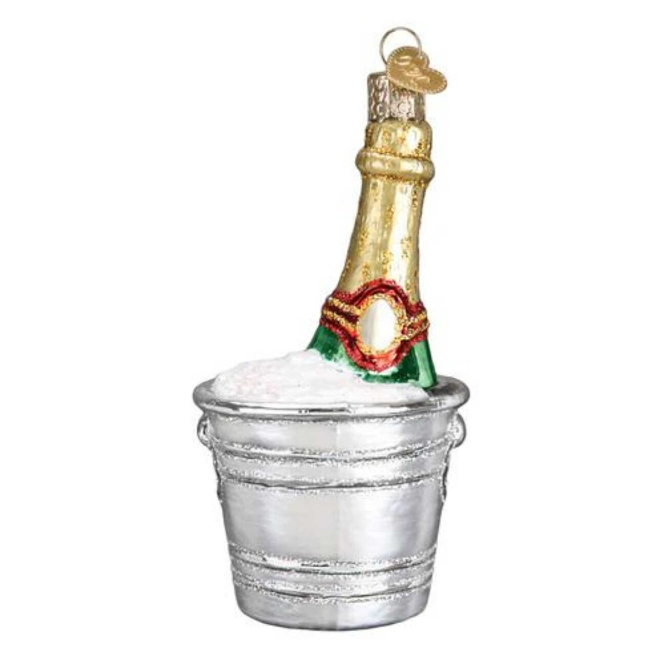 Old World Christmas 4.75 In Chilled Champagne Christmas Tree Ornament , Celebrate Ornament